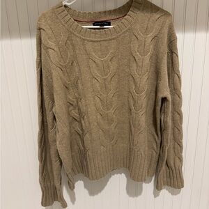 Banana Republic Tan Cable Knit Pullover